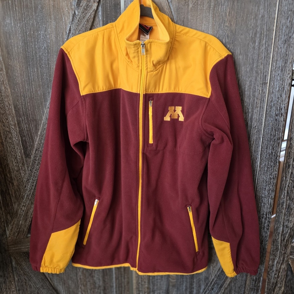 Genuine‎ Stuff Jacket Adult Size Medium Minnesota Golden Gophers Full Zip Fleece